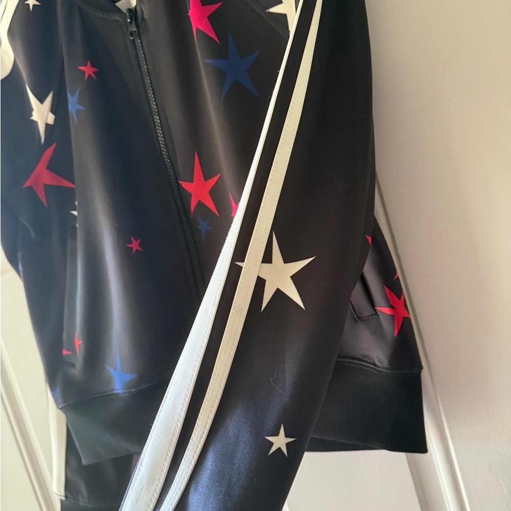 Pam & Gela Multicolor cropped star jacket, full zipper, size small - Picture 4 of 7